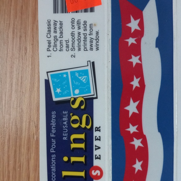 Classic Clings window decorations 4th of July American flags - Picture 2 of 2